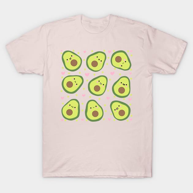 Kawaii avocado T-Shirt by Yarafantasyart